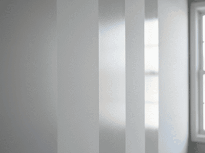 A wall showing the same colour in different paint finishes, from matte to semi-gloss.